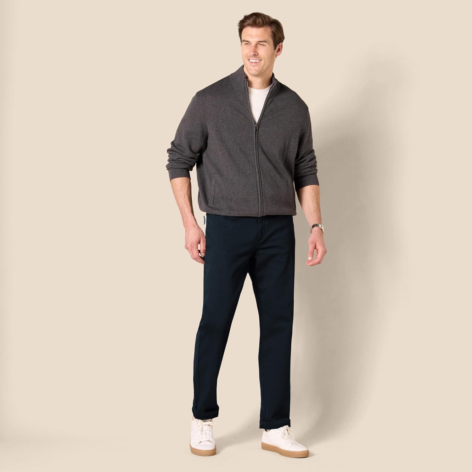 image:imageAmazon Essentials Mens 5Pocket Stretch Twill PantsBlack