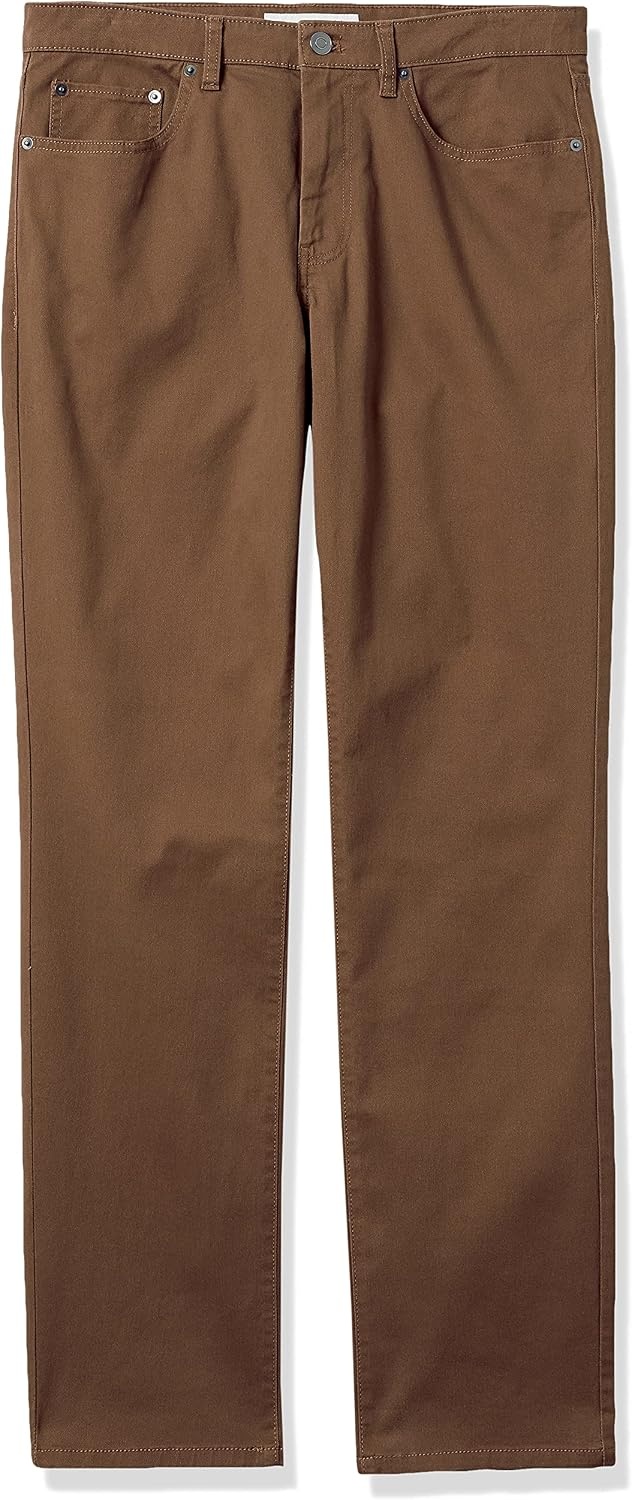 image:imageAmazon Essentials Mens 5Pocket Stretch Twill PantsBrown