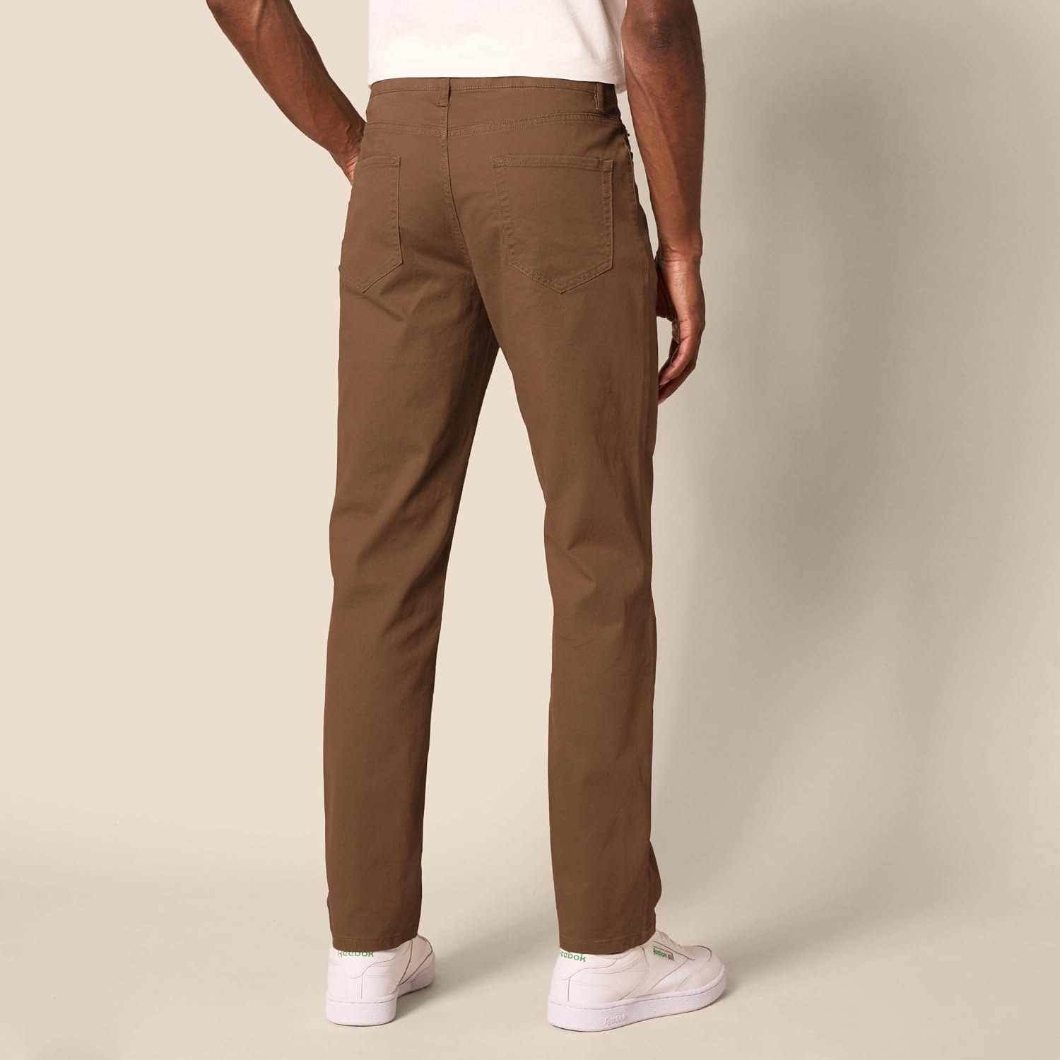 image:imageAmazon Essentials Mens 5Pocket Stretch Twill PantsBrown