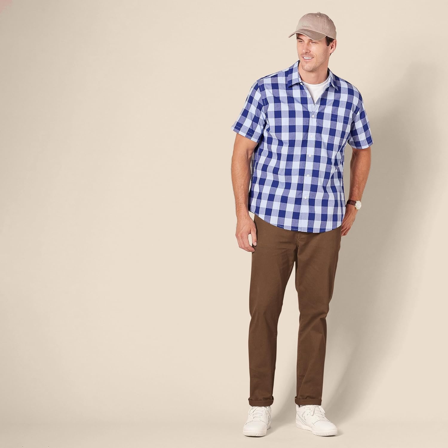image:imageAmazon Essentials Mens 5Pocket Stretch Twill PantsBrown