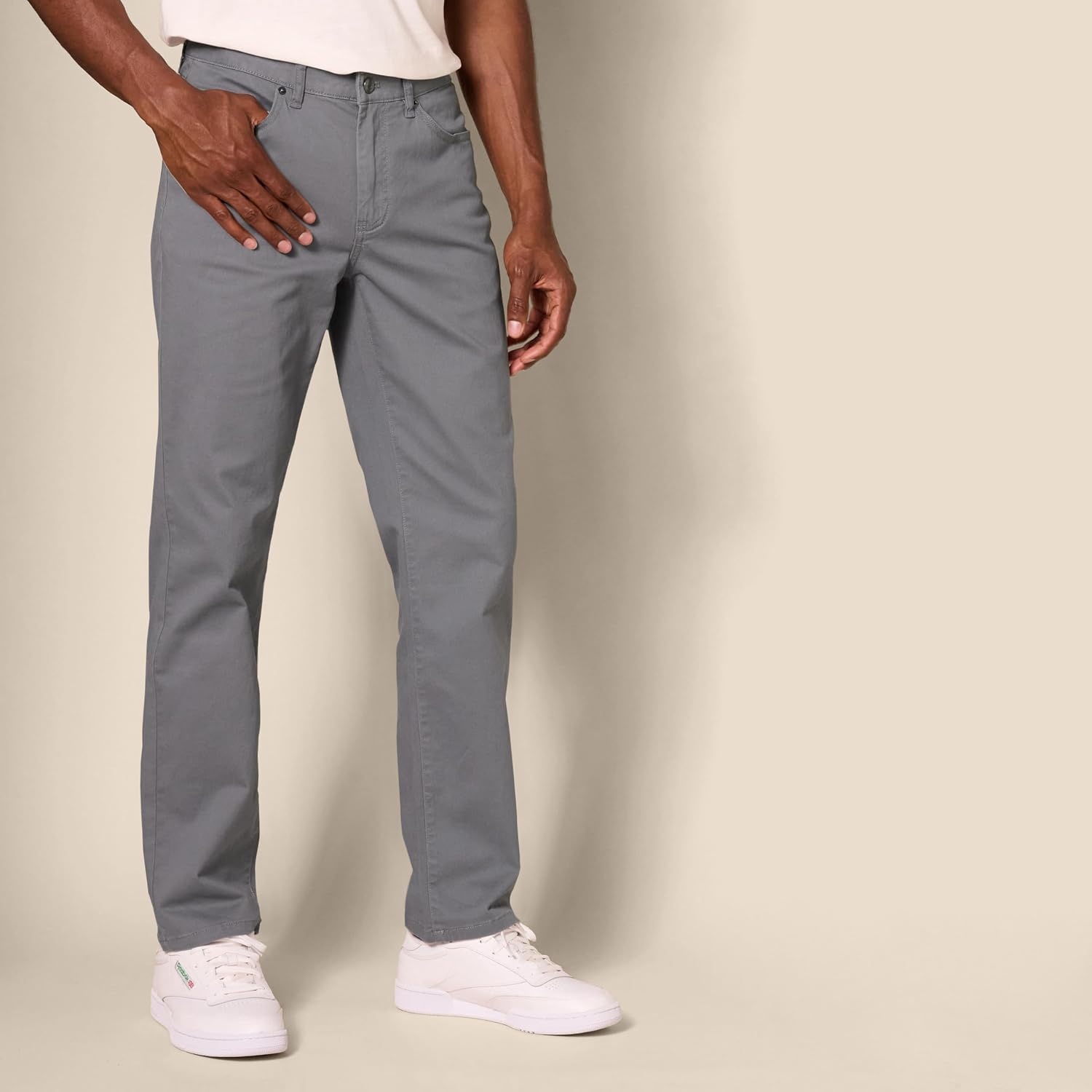 image:imageAmazon Essentials Mens 5Pocket Stretch Twill PantsDark Grey