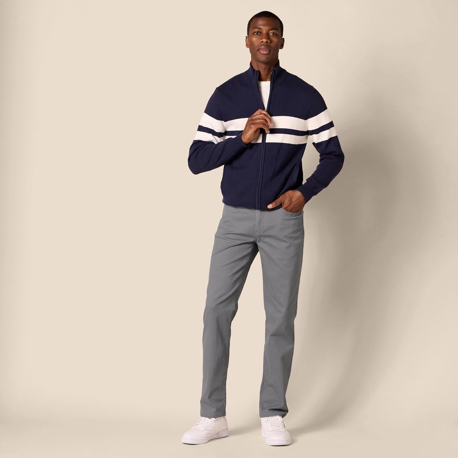 image:imageAmazon Essentials Mens 5Pocket Stretch Twill PantsDark Grey