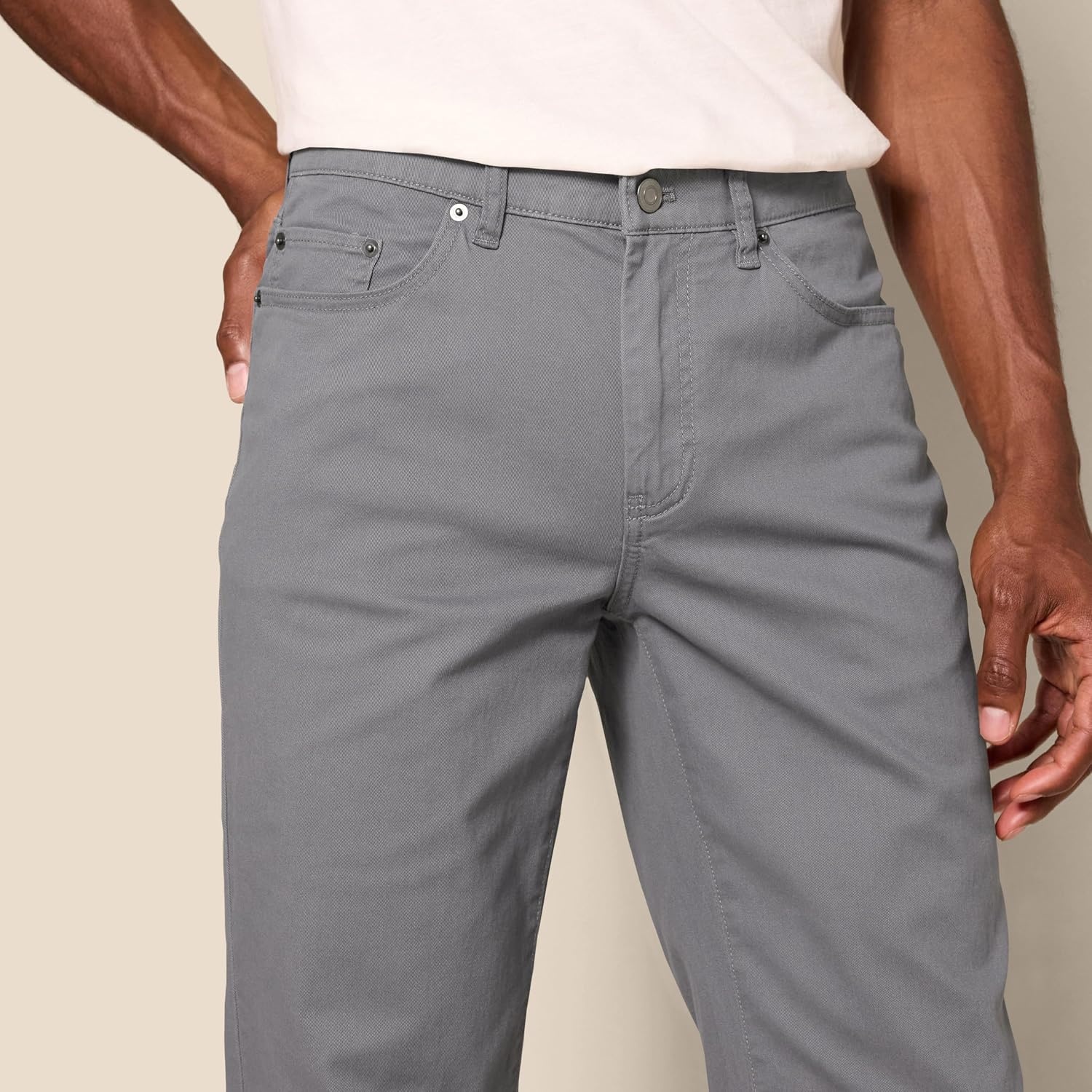 image:imageAmazon Essentials Mens 5Pocket Stretch Twill PantsDark Grey