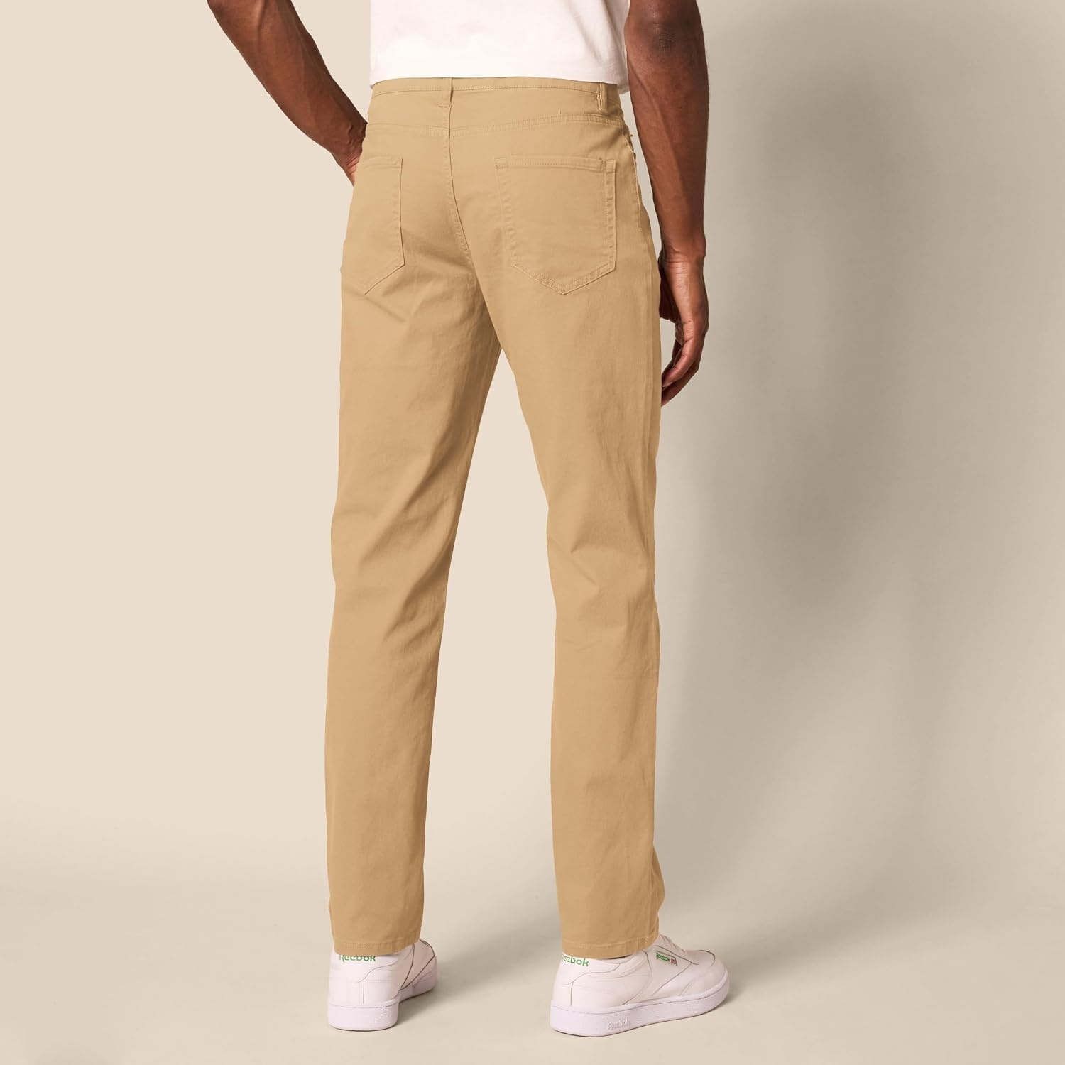 image:imageAmazon Essentials Mens 5Pocket Stretch Twill PantsDark Khaki Brown