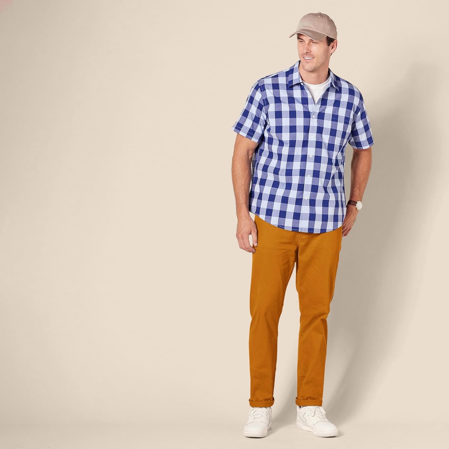 image:imageAmazon Essentials Mens 5Pocket Stretch Twill PantsGold