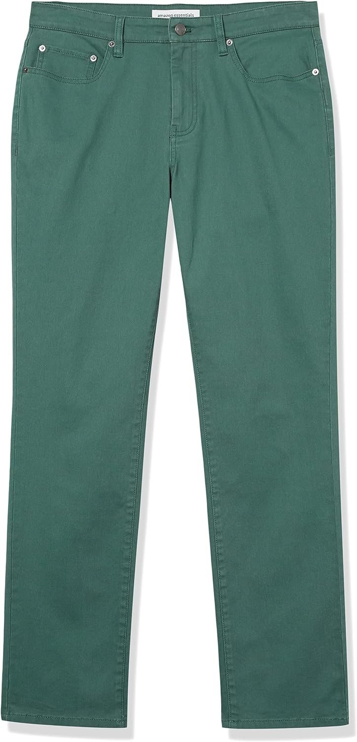 image:imageAmazon Essentials Mens 5Pocket Stretch Twill PantsGreen