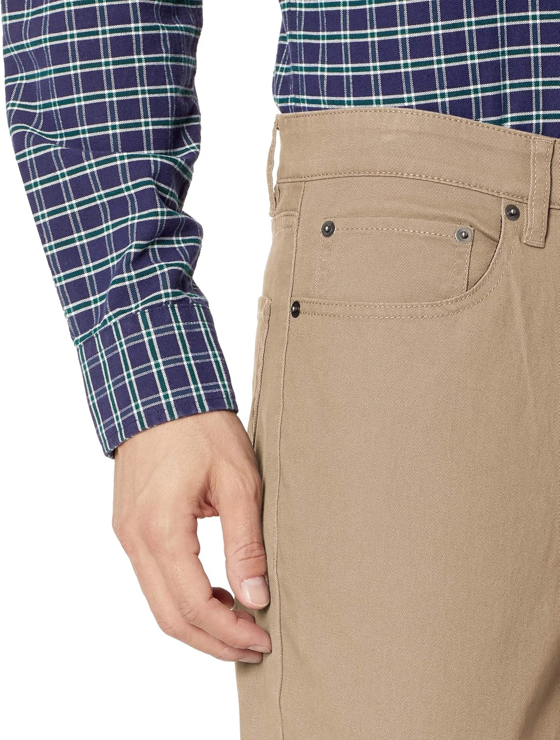 image:imageAmazon Essentials Mens 5Pocket Stretch Twill PantsKhaki