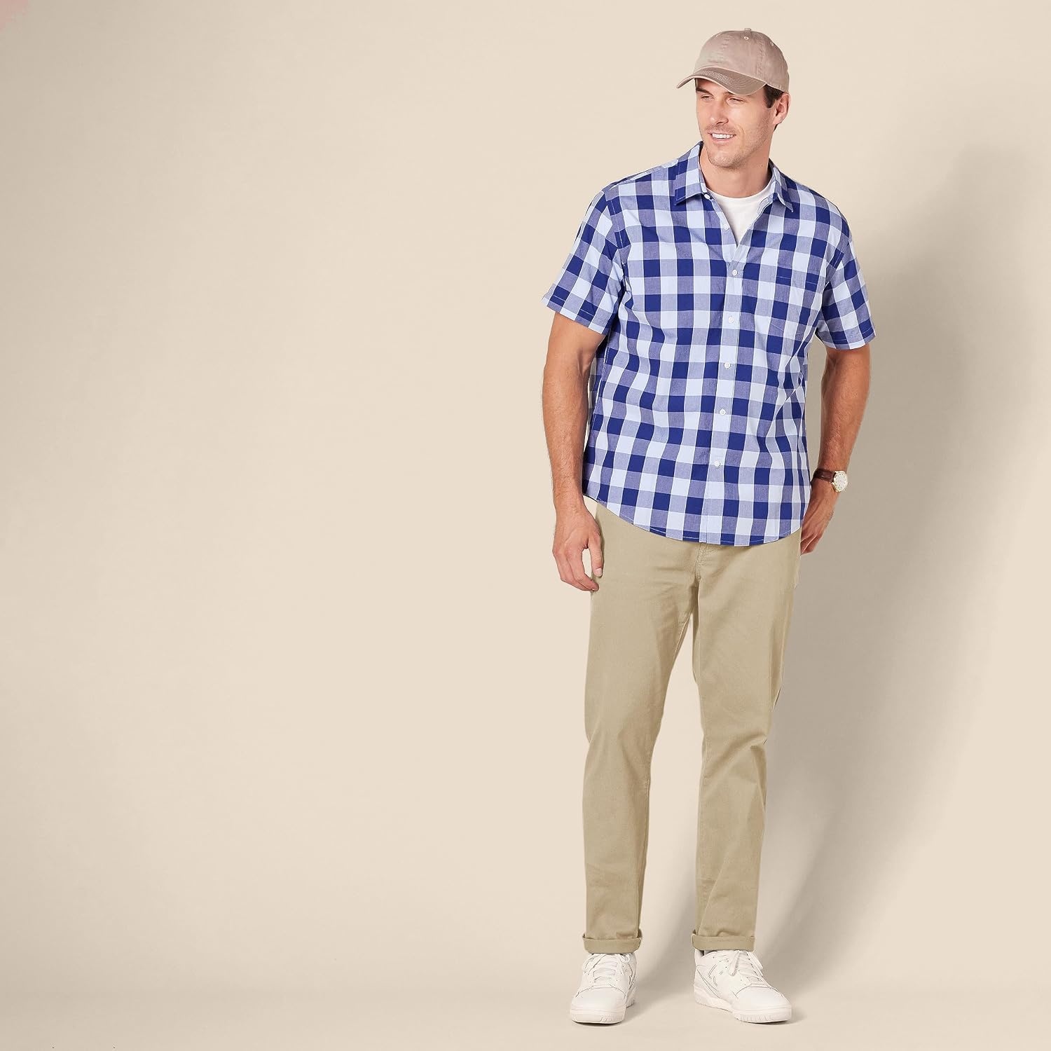 image:imageAmazon Essentials Mens 5Pocket Stretch Twill PantsKhaki