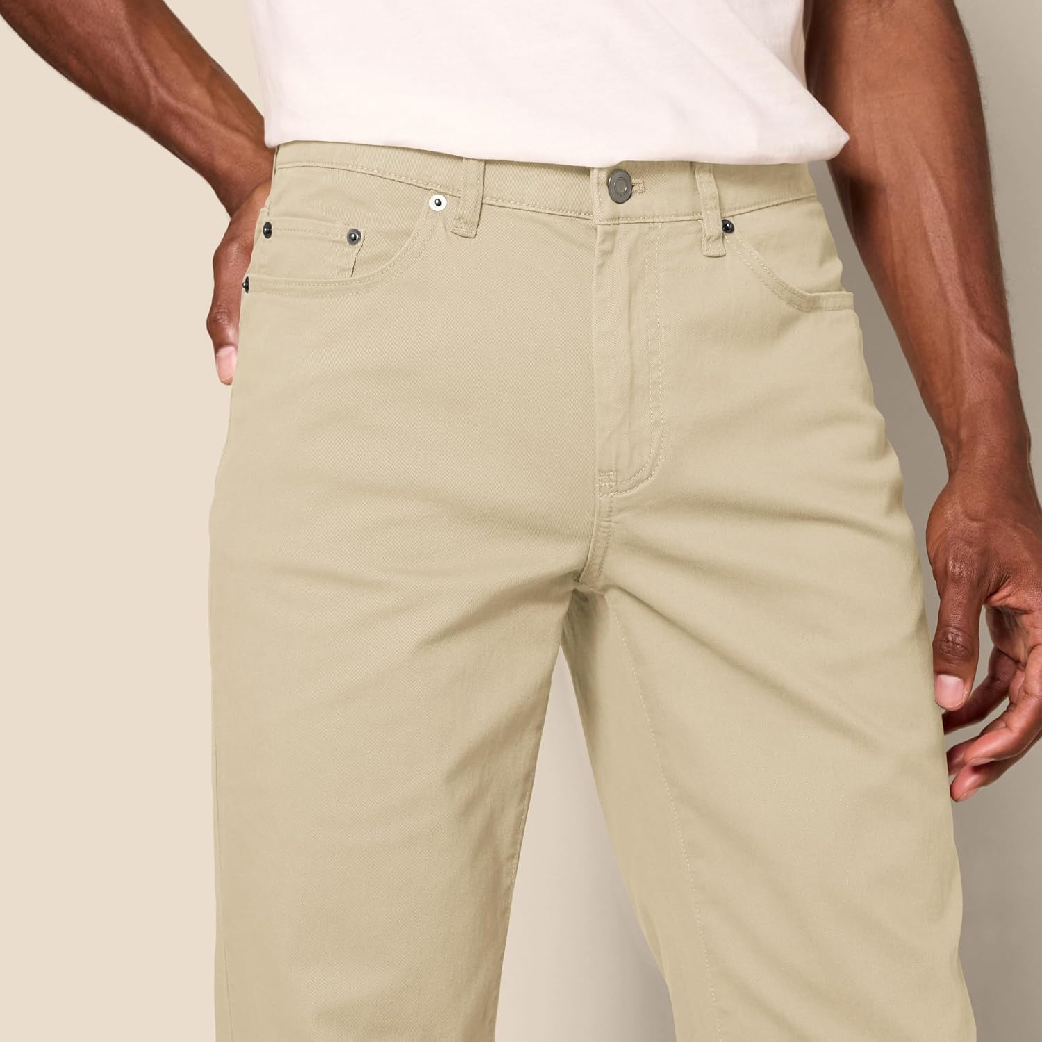 image:imageAmazon Essentials Mens 5Pocket Stretch Twill PantsKhaki