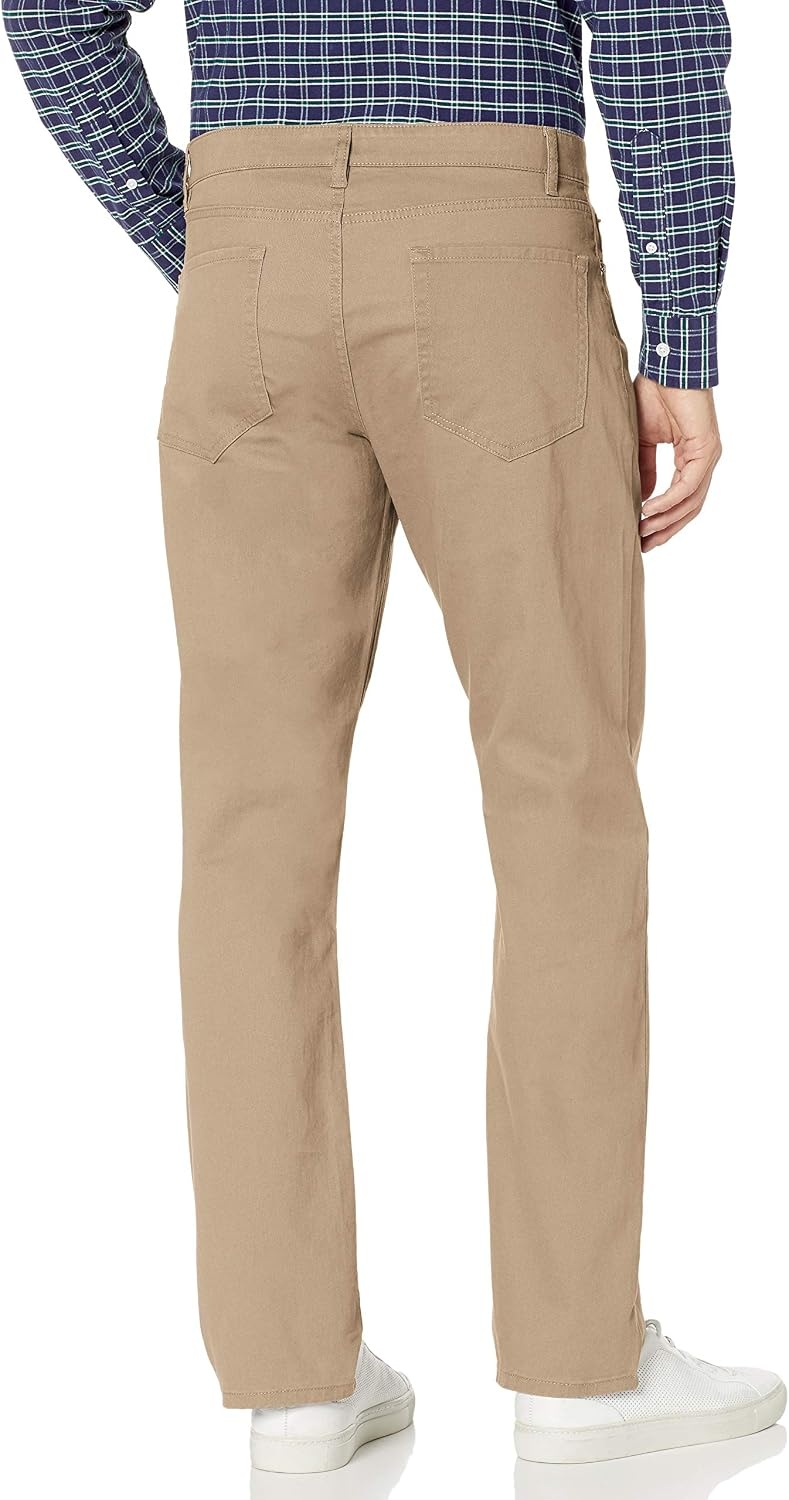 image:imageAmazon Essentials Mens 5Pocket Stretch Twill PantsKhaki