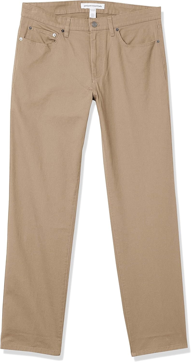 image:imageAmazon Essentials Mens 5Pocket Stretch Twill PantsKhaki