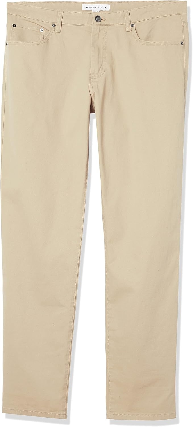 image:imageAmazon Essentials Mens 5Pocket Stretch Twill PantsKhaki