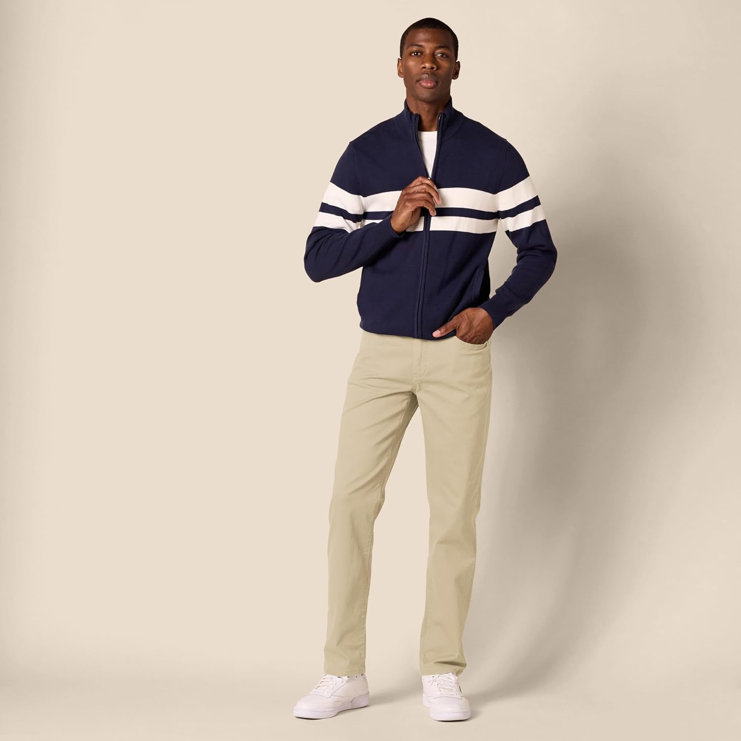 image:imageAmazon Essentials Mens 5Pocket Stretch Twill PantsKhaki