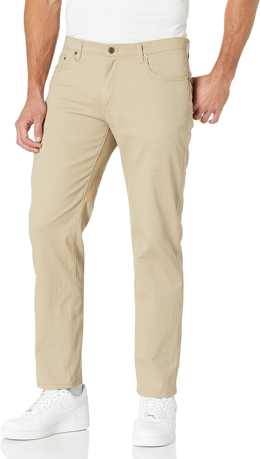 image:imageAmazon Essentials Mens 5Pocket Stretch Twill PantsKhaki