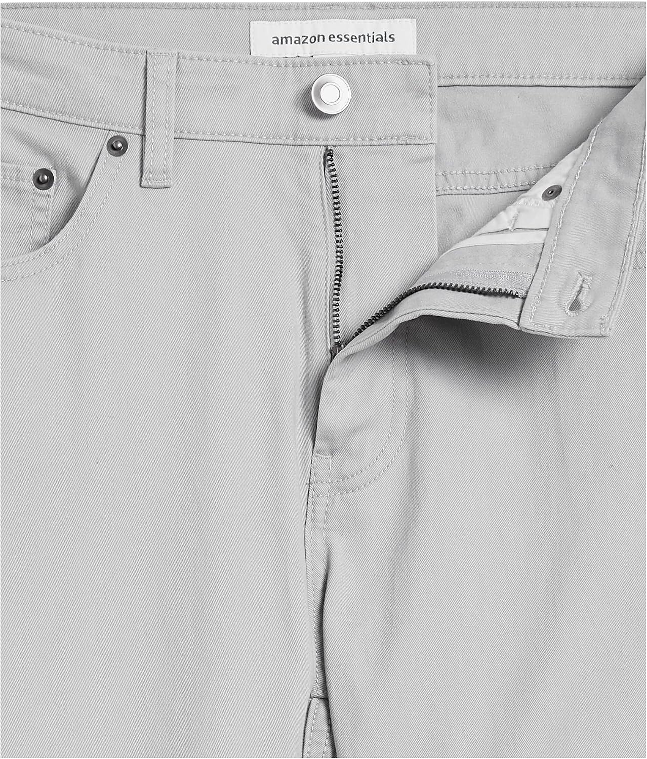 image:imageAmazon Essentials Mens 5Pocket Stretch Twill PantsLight Grey