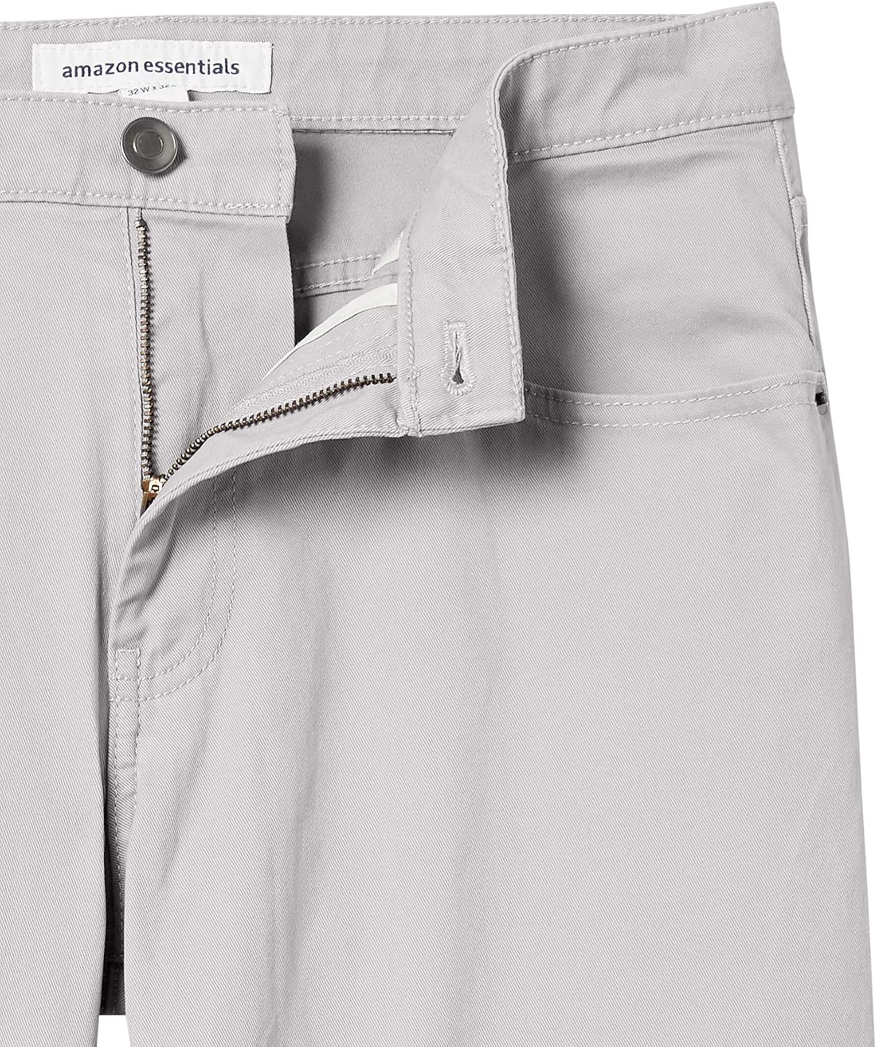image:imageAmazon Essentials Mens 5Pocket Stretch Twill PantsLight Grey