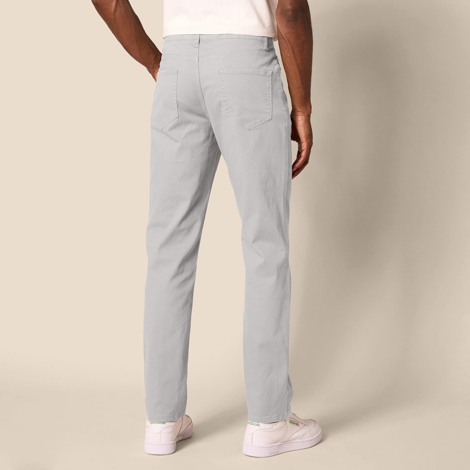 image:imageAmazon Essentials Mens 5Pocket Stretch Twill PantsLight Grey