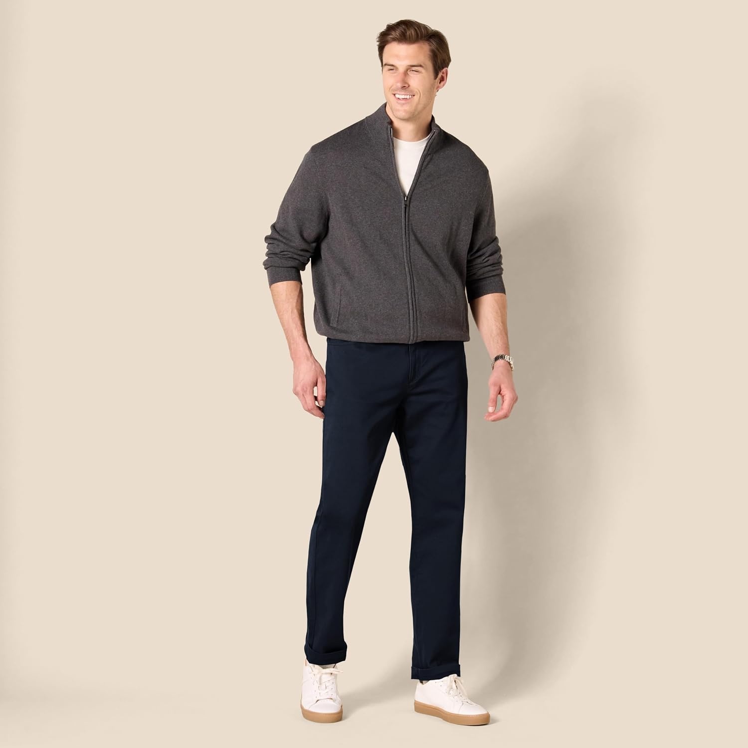 image:imageAmazon Essentials Mens 5Pocket Stretch Twill PantsNavy