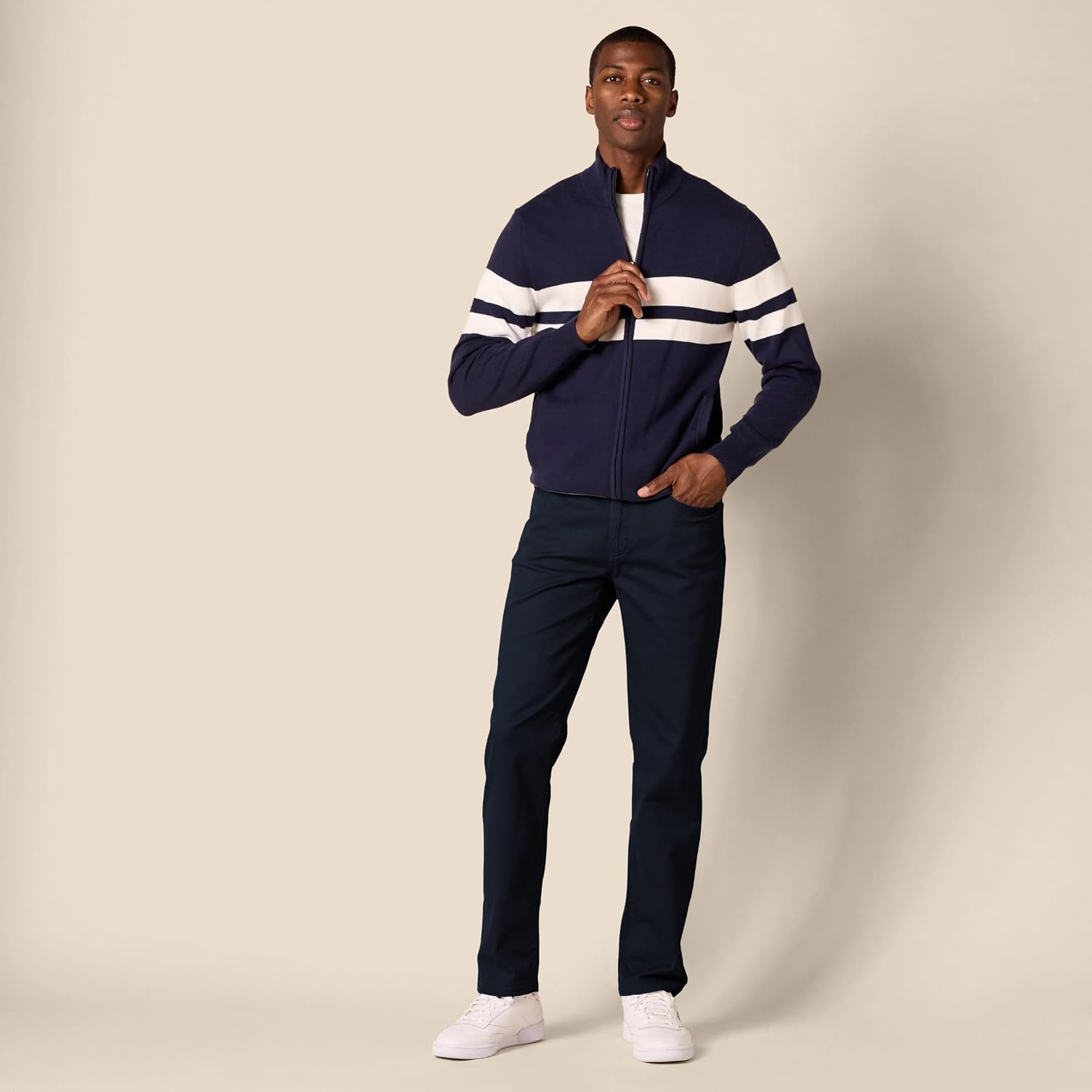image:imageAmazon Essentials Mens 5Pocket Stretch Twill PantsNavy