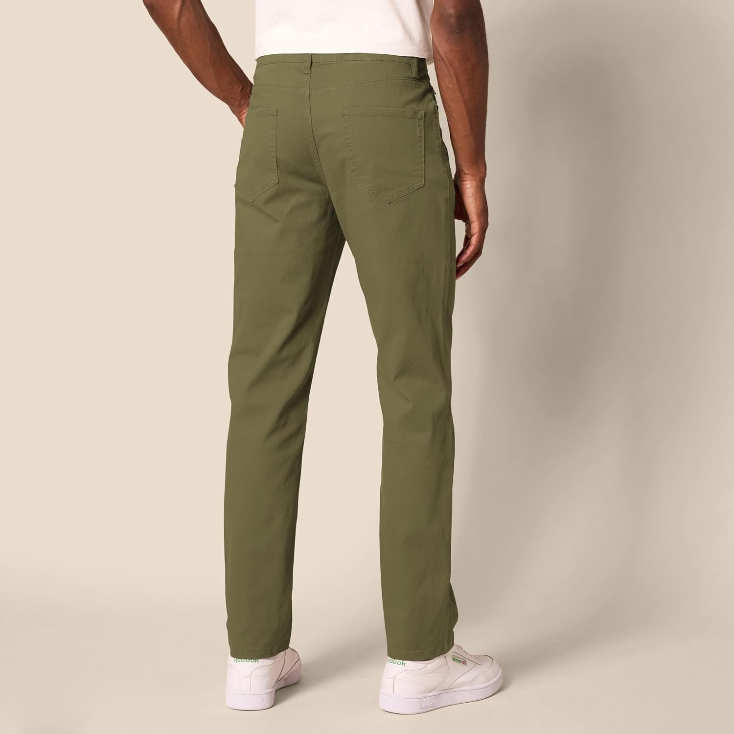 image:imageAmazon Essentials Mens 5Pocket Stretch Twill PantsOlive