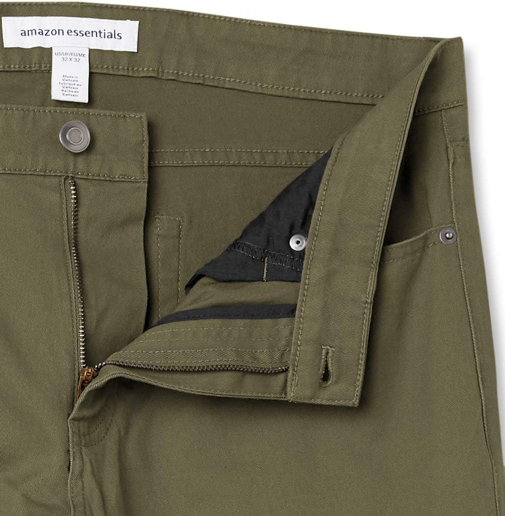 image:imageAmazon Essentials Mens 5Pocket Stretch Twill PantsOlive