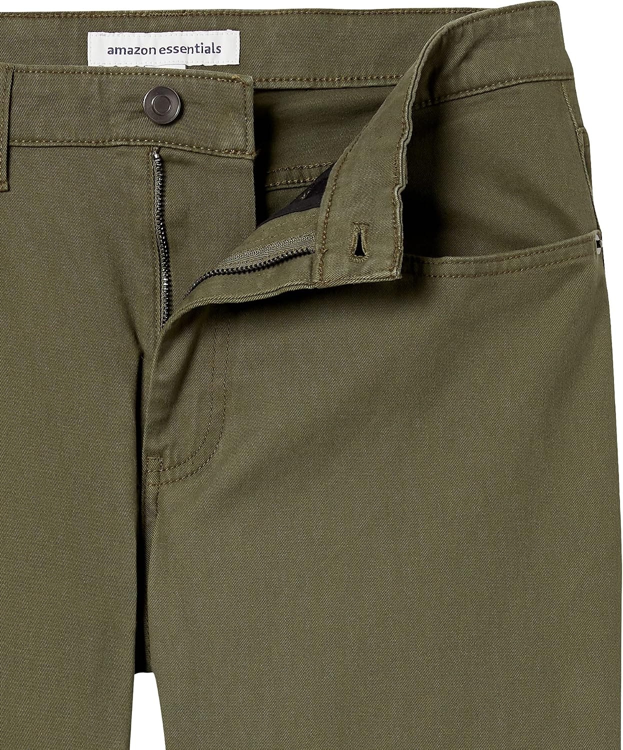 image:imageAmazon Essentials Mens 5Pocket Stretch Twill PantsOlive