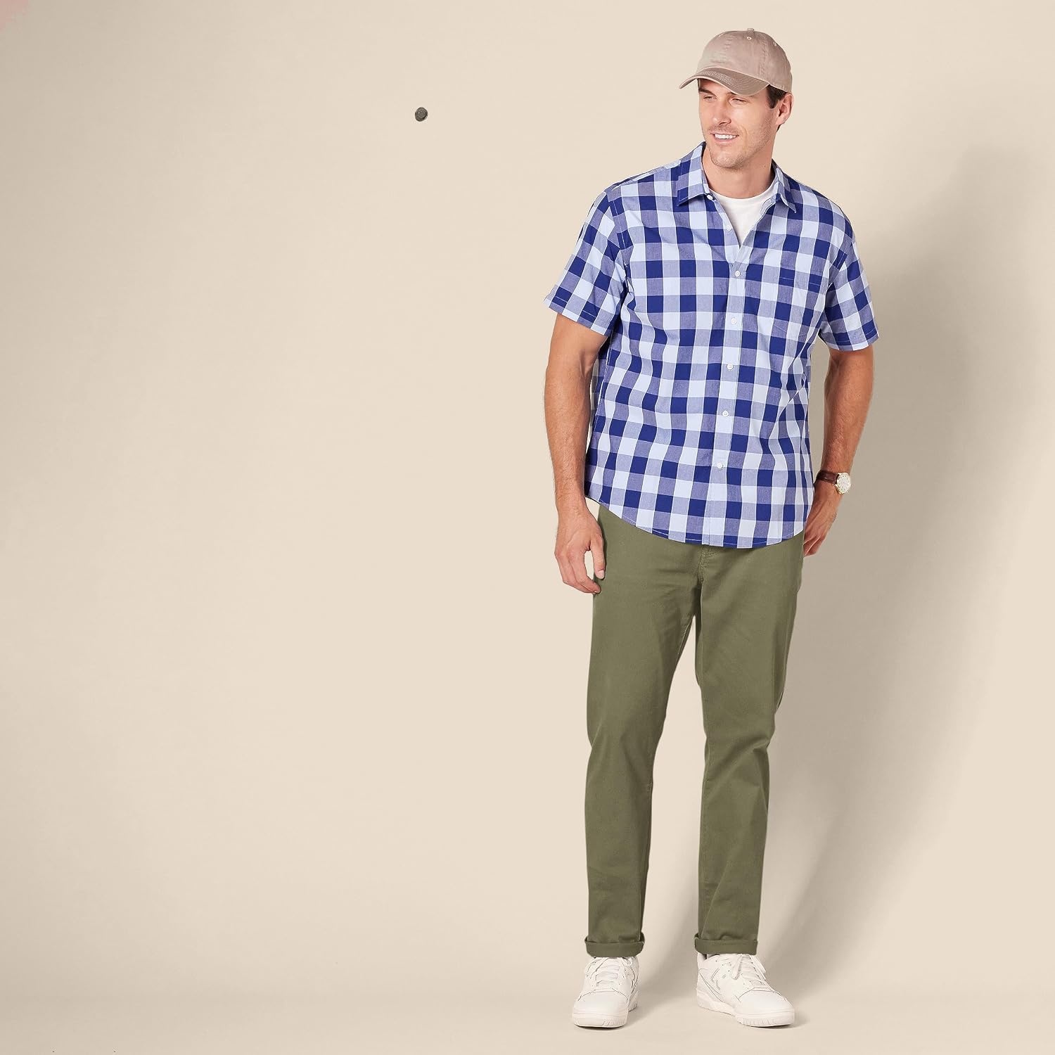 image:imageAmazon Essentials Mens 5Pocket Stretch Twill PantsOlive