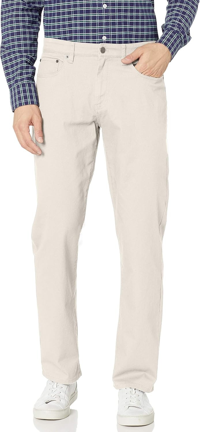 image:imageAmazon Essentials Mens 5Pocket Stretch Twill PantsStone