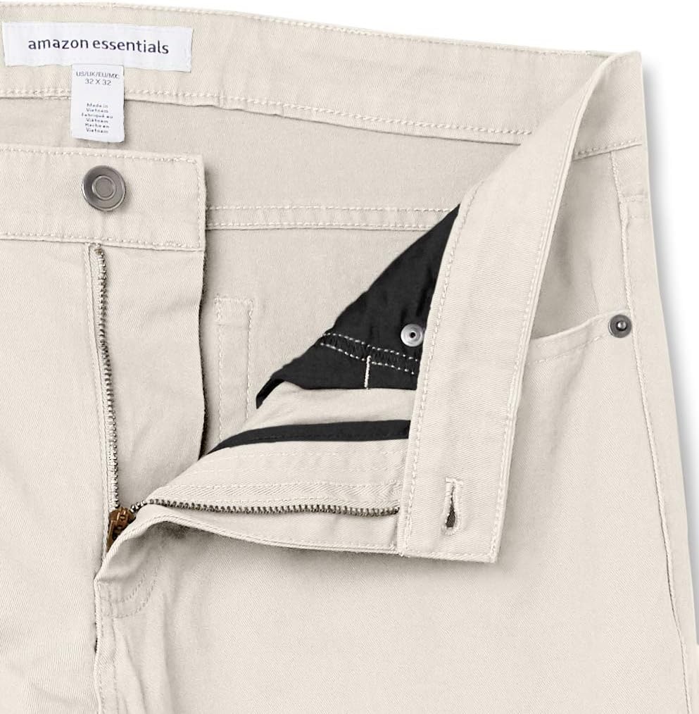 image:imageAmazon Essentials Mens 5Pocket Stretch Twill PantsStone