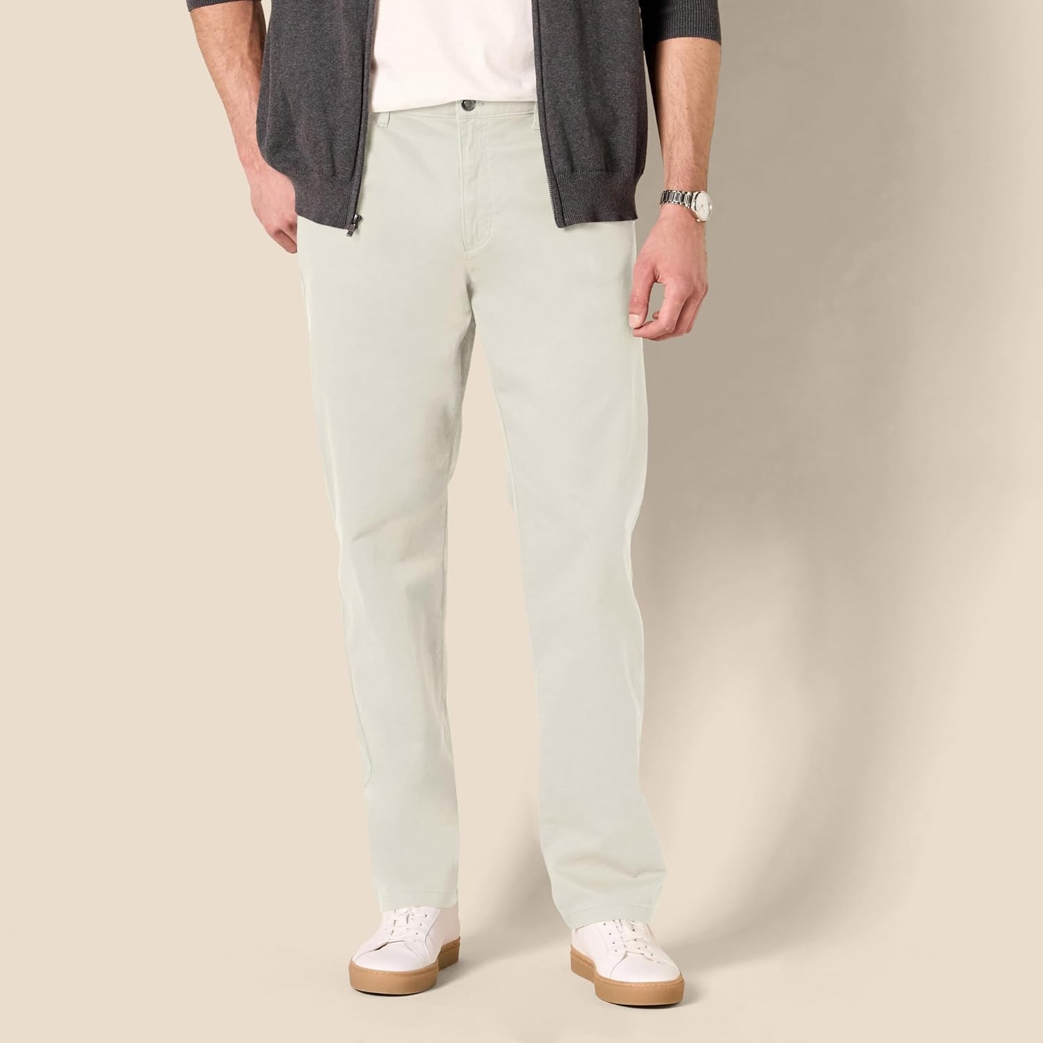 image:imageAmazon Essentials Mens 5Pocket Stretch Twill PantsStone