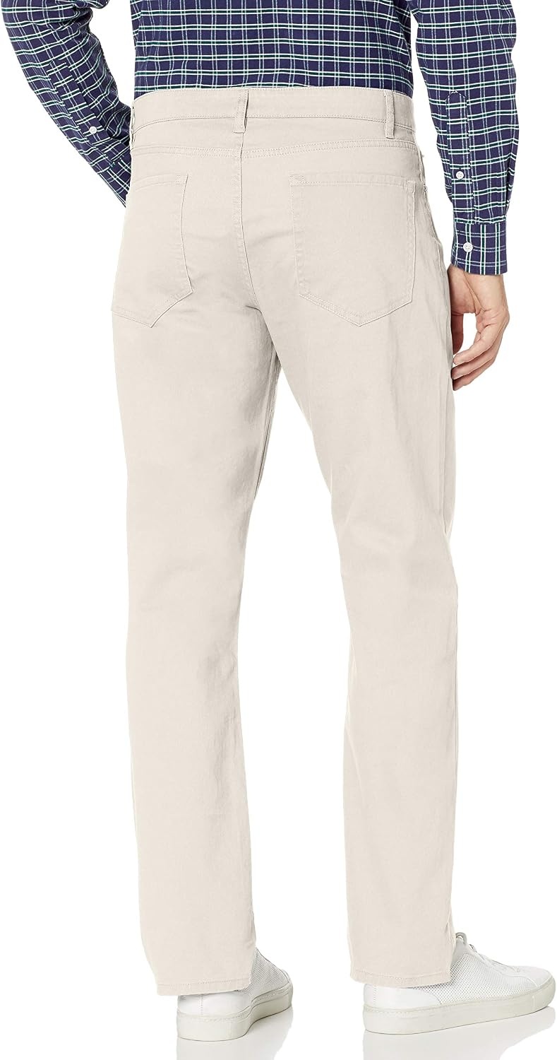 image:imageAmazon Essentials Mens 5Pocket Stretch Twill PantsStone
