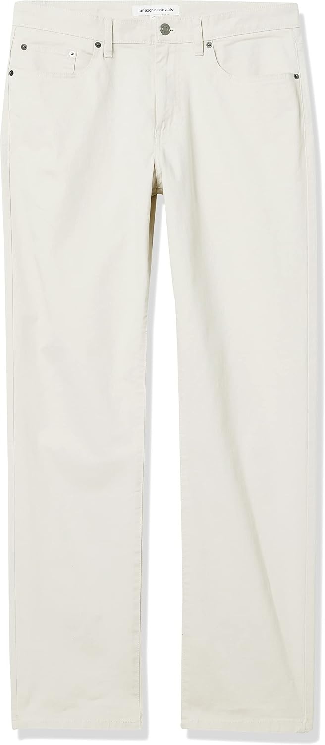 image:imageAmazon Essentials Mens 5Pocket Stretch Twill PantsStone