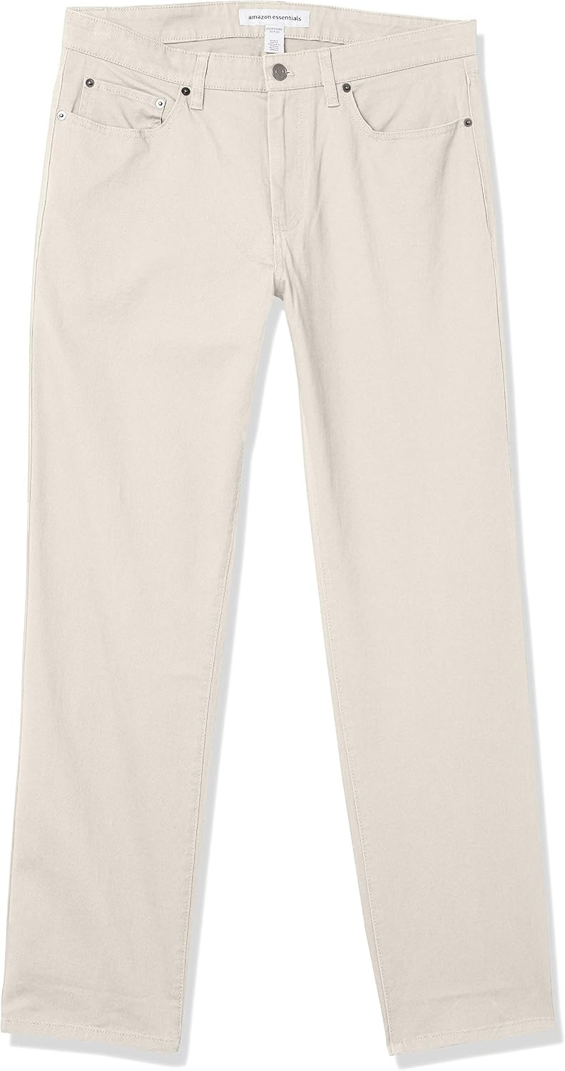 image:imageAmazon Essentials Mens 5Pocket Stretch Twill PantsStone