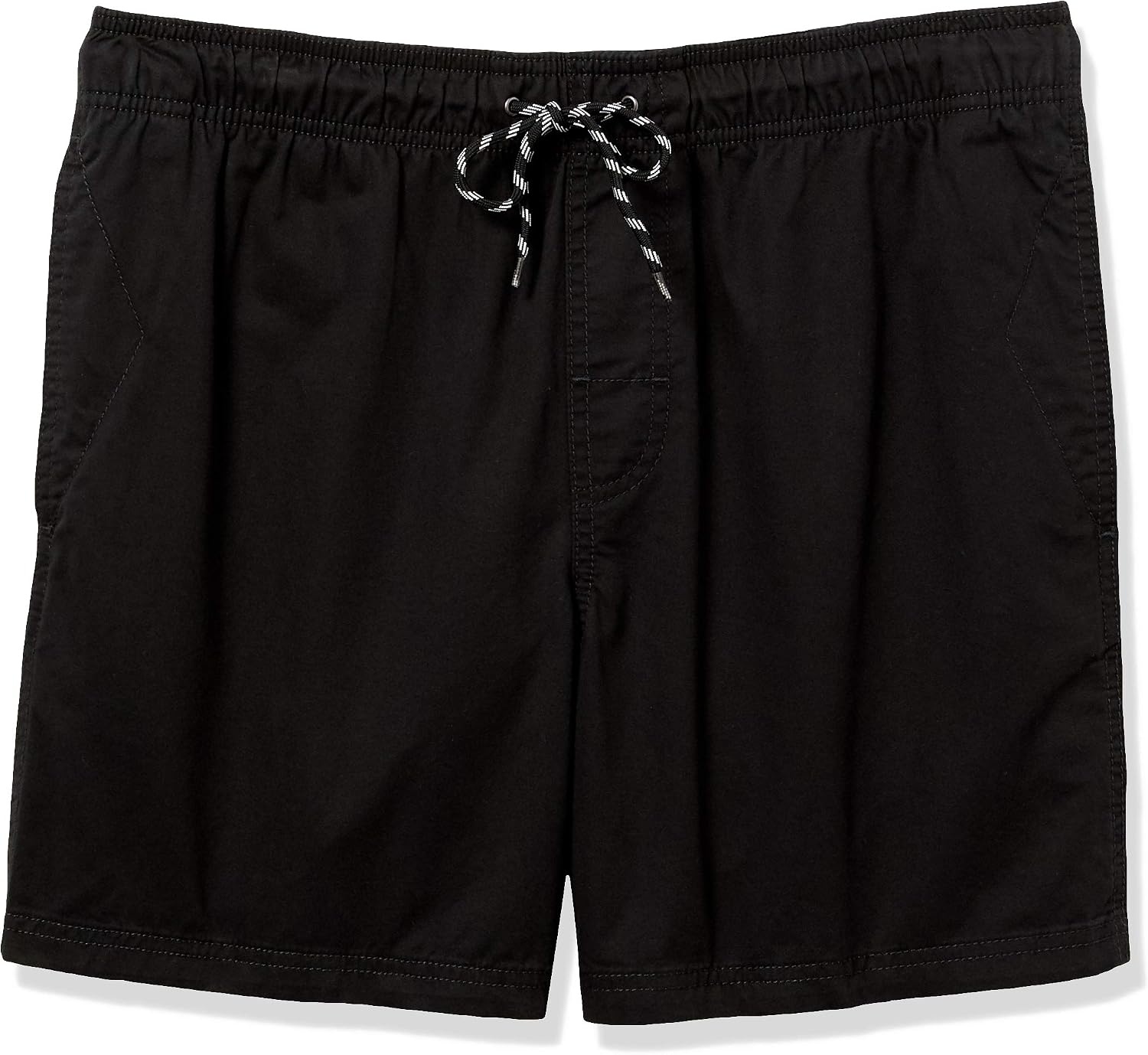 image:imageAmazon Essentials Mens 6 Inseam Regular Fit Drawstring Shorts with Elastic Waist and PocketsBlack