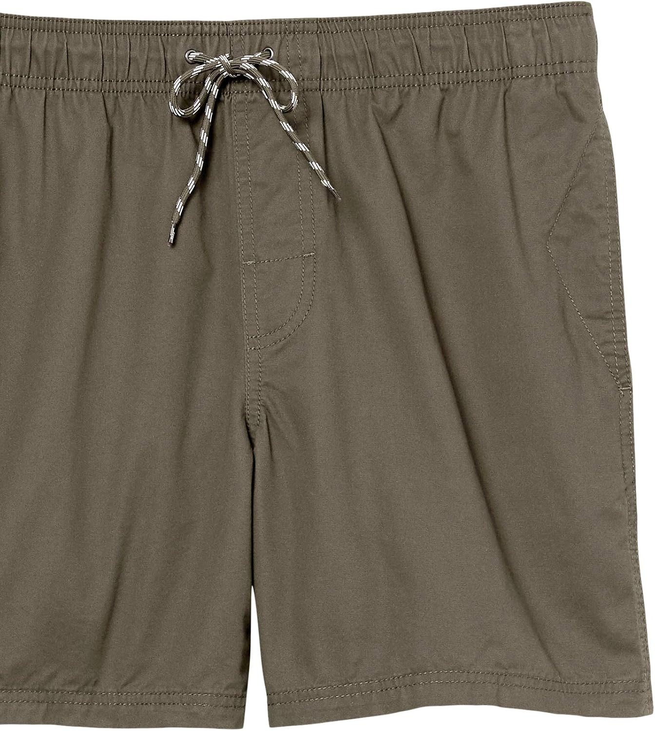 image:imageAmazon Essentials Mens 6 Inseam Regular Fit Drawstring Shorts with Elastic Waist and PocketsDark Olive