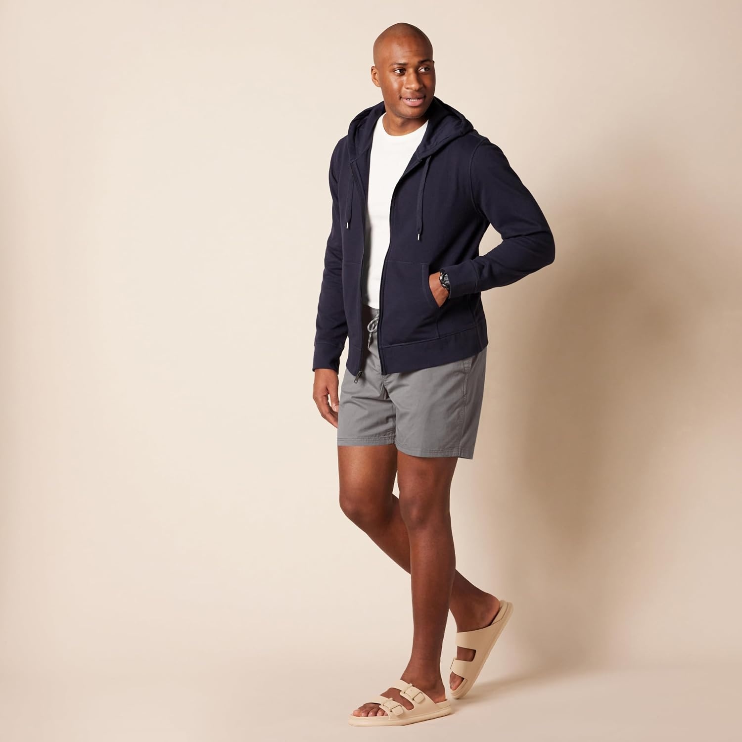 image:imageAmazon Essentials Mens 6 Inseam Regular Fit Drawstring Shorts with Elastic Waist and PocketsGrey