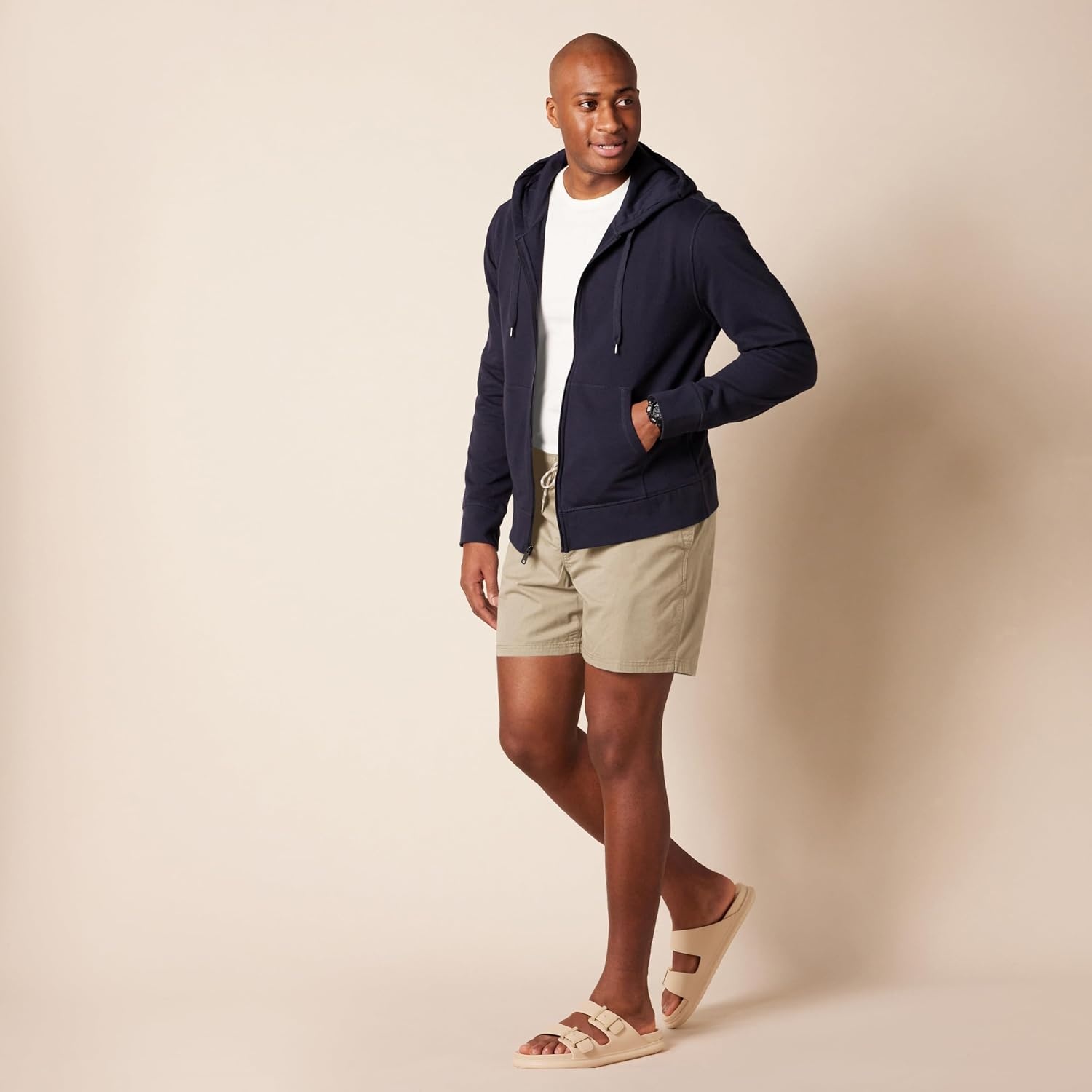 image:imageAmazon Essentials Mens 6 Inseam Regular Fit Drawstring Shorts with Elastic Waist and PocketsKhaki Brown