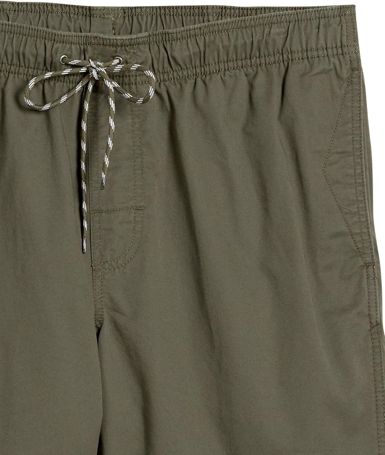 image:imageAmazon Essentials Mens 8 Inseam RelaxedFit Cotton Drawstring PullOn Walk Shorts SummerWeightDark Olive