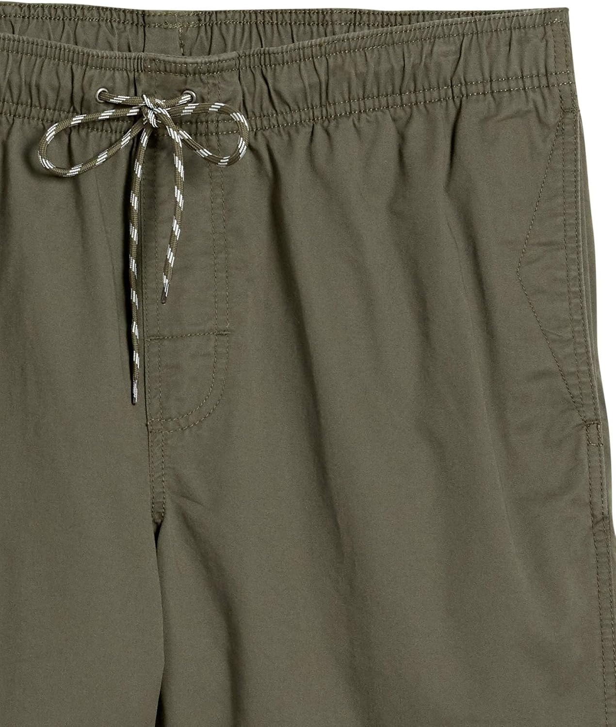 image:imageAmazon Essentials Mens 8 Inseam RelaxedFit Cotton Drawstring PullOn Walk Shorts SummerWeightOlive