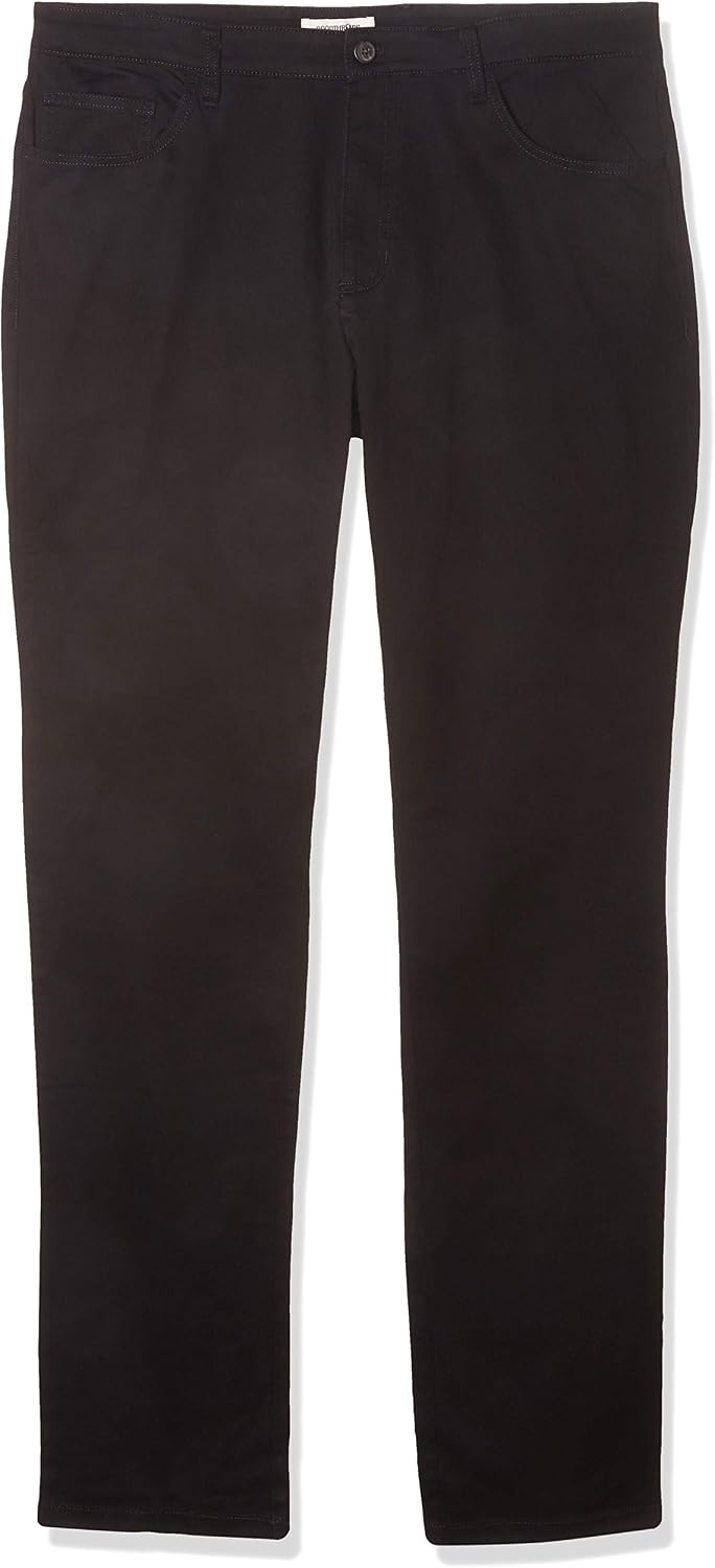 image:imageAmazon Essentials Mens Athletic Fit Chinos Work Pants 5Pocket Cotton StretchBlack