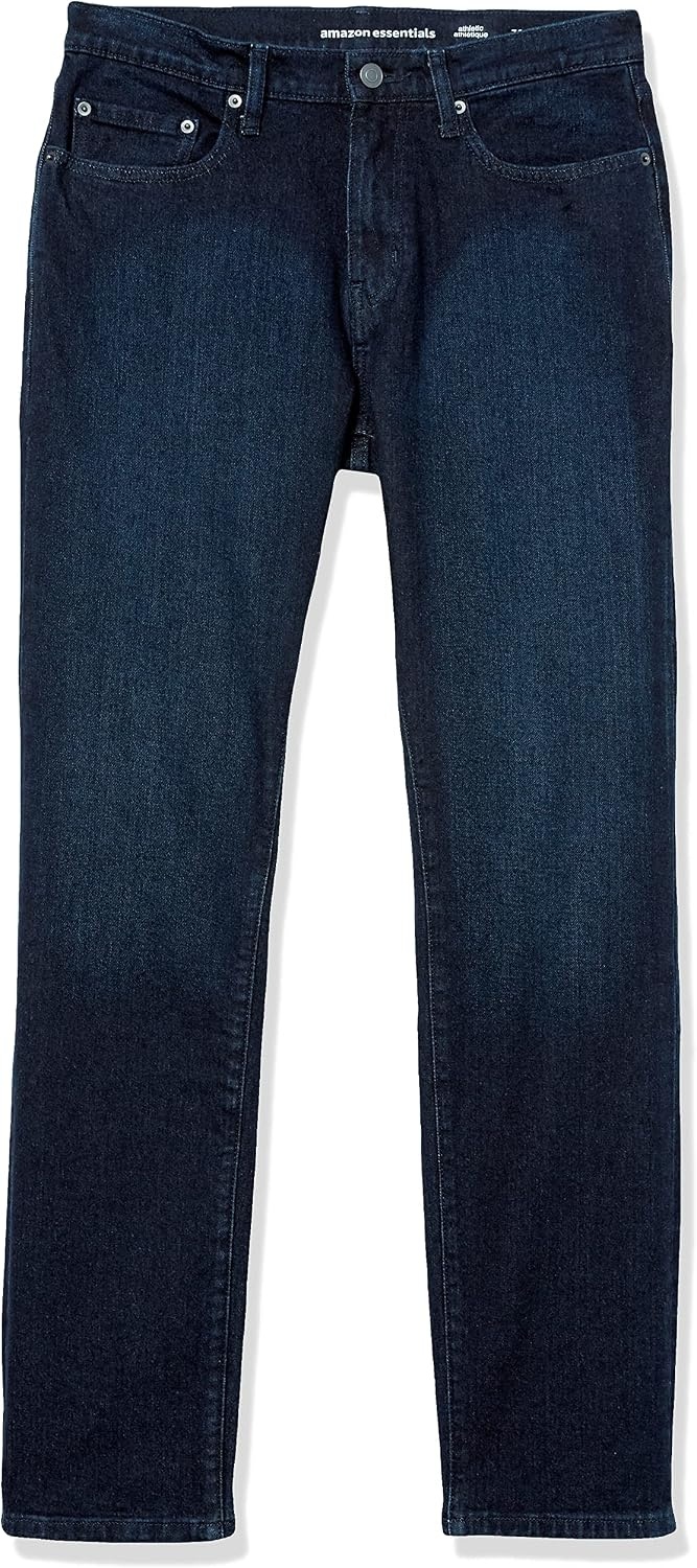 image:imageAmazon Essentials Mens AthleticFit Stretch Jeans Discontinued ColorsBlue Over Dye