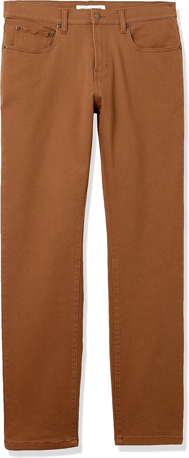 image:imageAmazon Essentials Mens AthleticFit Stretch Jeans Discontinued ColorsDark Khaki Brown