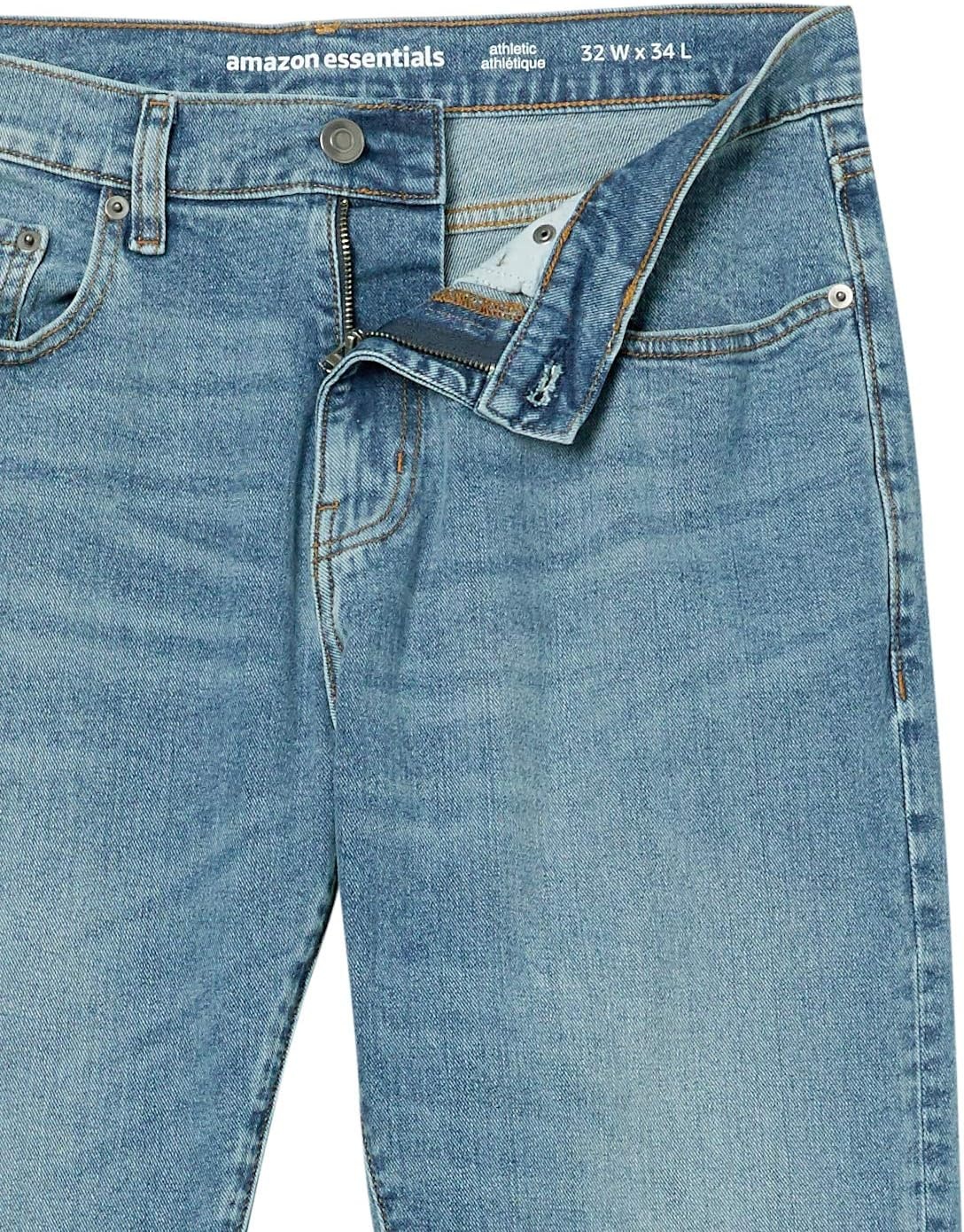 image:imageAmazon Essentials Mens AthleticFit Stretch Jeans Discontinued ColorsLight Wash
