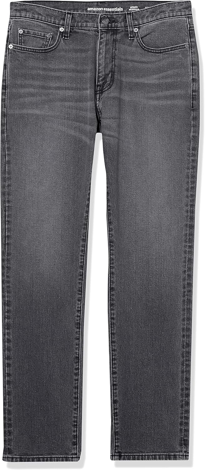 image:imageAmazon Essentials Mens AthleticFit Stretch Jeans Discontinued ColorsWashed Grey