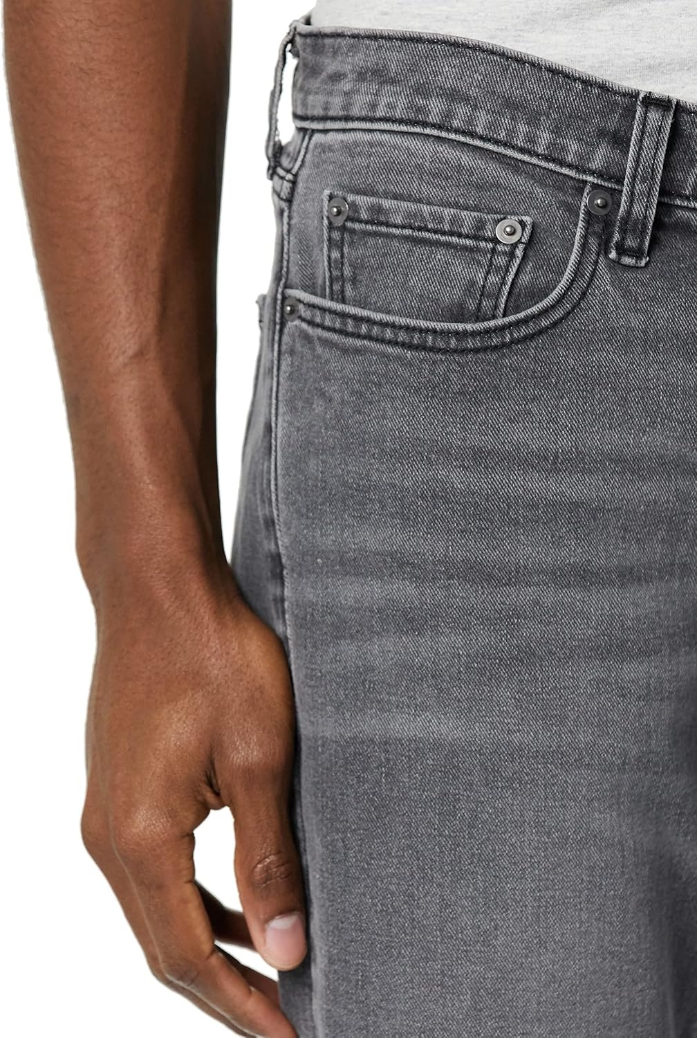 image:imageAmazon Essentials Mens AthleticFit Stretch Jeans Discontinued ColorsWashed Grey
