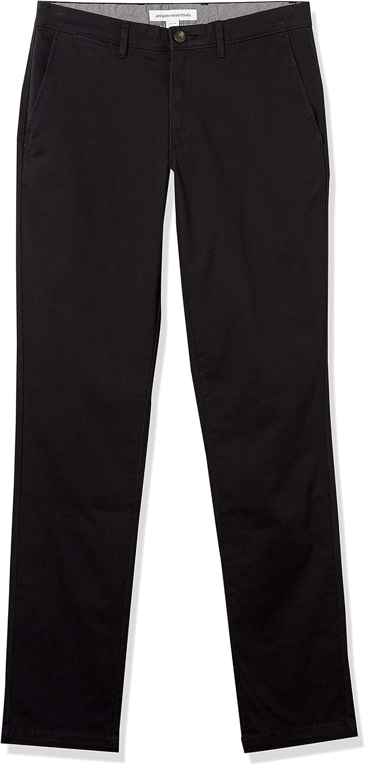 image:imageAmazon Essentials Mens Casual Stretch Chino PantBlack