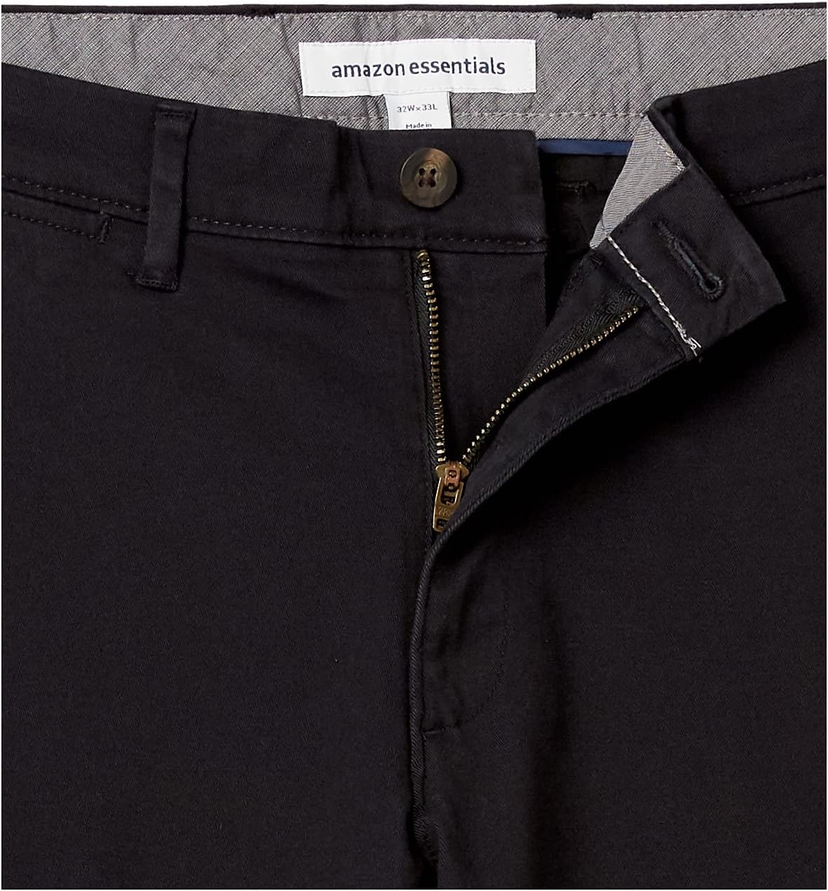 image:imageAmazon Essentials Mens Casual Stretch Chino PantBlack
