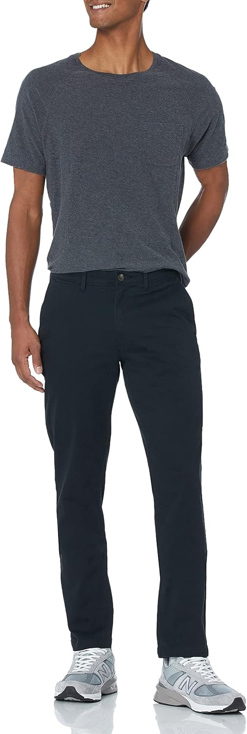 image:imageAmazon Essentials Mens Casual Stretch Chino PantBlack