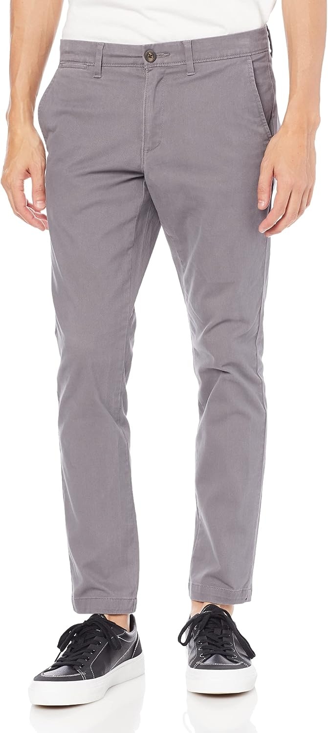 image:imageAmazon Essentials Mens Casual Stretch Chino PantDark Grey