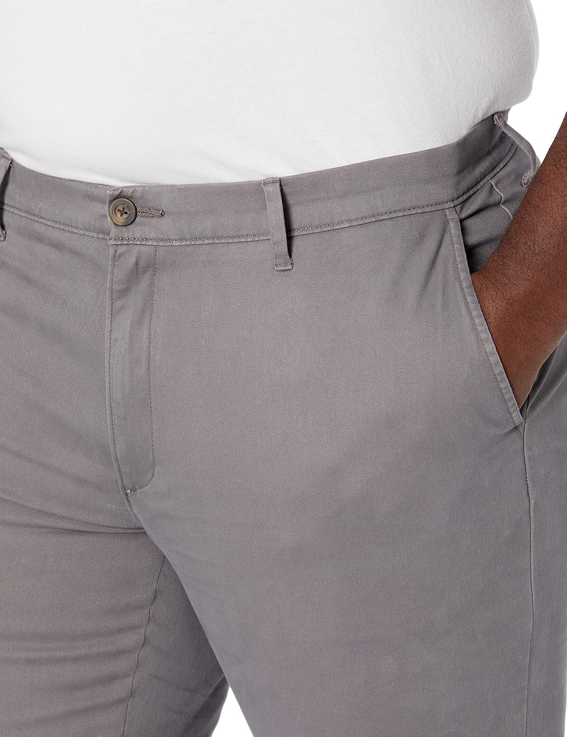 image:imageAmazon Essentials Mens Casual Stretch Chino PantDark Grey